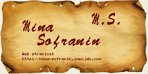 Mina Sofranin vizit kartica